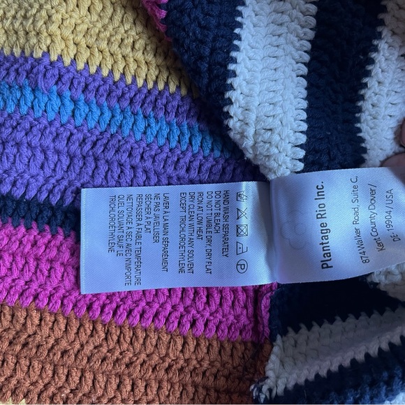 Farm Rio Mini Dress Knit Multicolored Festival Beach US S Small - Picture 13 of 13